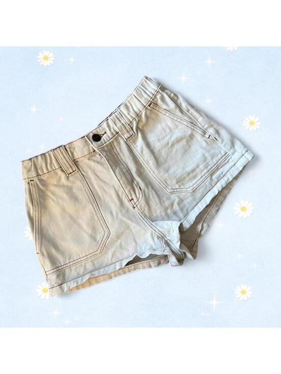 PacSun Pants - Y2K coastal cowgirl cream boho PacSun denim shorts size small